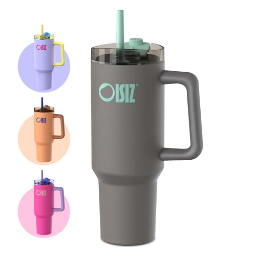 OISIZ Becher mit Griff und Trinkhalm,1200 ml/1.2L Isolierter Edelstah Thermobecher,Wasserflasche EiskaffeeReisebecher,Trinkflasche mit Strohhalm,Deckel zum Schlürfen oder Trinken,BPA-frei OISIZ Becher mit Griff und Trinkhalm,1200 ml/1.2L Isolierter Edelstah Thermobecher,Wasserflasche EiskaffeeReisebecher,Trinkflasche mit Strohhalm,Deckel zum Schlürfen oder Trinken,BPA-frei von OISIZ