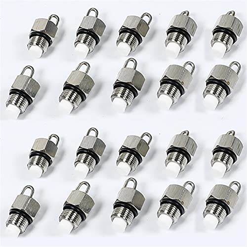 50 Stück Pin Misting Jet Nozzle Misting Nozzles Edelstahl-Ersatzköpfe mit Filterbaumwolle für Outdoor-Kühlsystem, Hochdruck-Zerstäuber-Sprüher für Terrassenrasen, 1/8" NPT von OITTo
