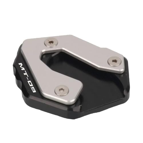 OJAMWXZU Motorrad Ständer Fuß Seitenverlängerung Pad Für CNC Kickstand Fuß Seitenständer Verlängerung Pad Stützplatte Vergrößern Ständer MT-09 XSR900 Tracer 900GT Sport 2014-2020(Black) von OJAMWXZU