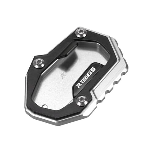 OJAMWXZU Motorrad Ständer Fuß Seitenverlängerung Pad Motorrad Seitenständer Für R1300GS/ADV Modifizierte Seitenstütze Vergrößerte Basis Motorrad CNC-Zubehör Seitenhalterung(Silver Style A) von OJAMWXZU