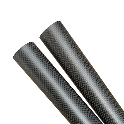 OJHFJMGH Kohlefaserrohre, Kohlefaserrohr, Kohlefaserstab, 3K-Hohlstab, einfarbig, matt, hohe Härte, schneidbar for Drohnen-Quadcopter, 500 mm, 2 Stück, 29–31(30Mm*27Mm) von OJHFJMGH