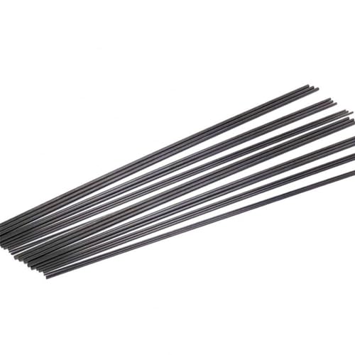 10 Stück Vollcarbon-Stab, 1 mm - 8 mm Durchmesser, 500 mm Länge, schwarz for Spielzeug-Modellflugzeuge und Drachen(8mm) von OJIJO
