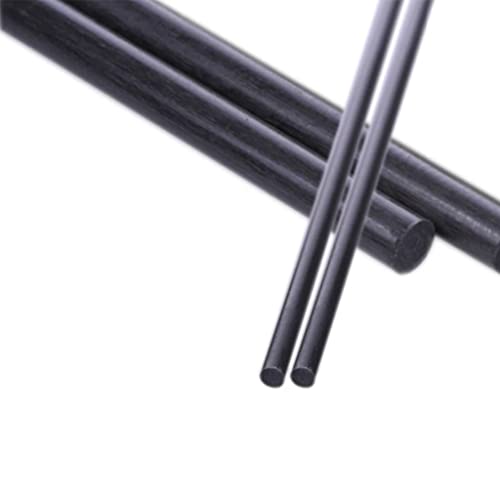5 Stück Vollcarbon-Stab, 0,5–6 mm Durchmesser, 1000 mm Länge, schwarz for ferngesteuerte Flugzeugarme(2mm) von OJIJO