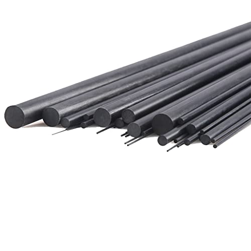 5 Stück Vollcarbon-Stab, Durchmesser 0,8–6 mm, Länge 1000 mm for ferngesteuerte Flugzeugarme(2mm) von OJIJO