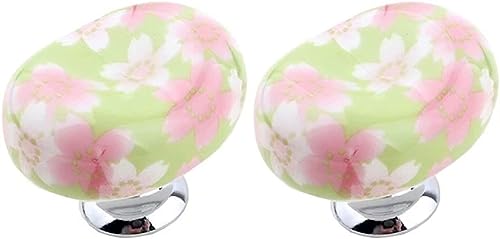 OJIJO Einfache pastorale Keramikknöpfe, 2 Stück mehrfarbige Bonbon-Schrankgriffe for Kindermöbel, Küchenschubladen, 34 x 26 x 16 mm(Style E) von OJIJO