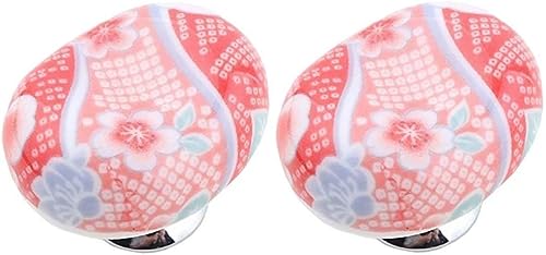 OJIJO Einfache pastorale Keramikknöpfe, 2 Stück mehrfarbige Bonbon-Schrankgriffe for Kindermöbel, Küchenschubladen, 34 x 26 x 16 mm(Style F) von OJIJO