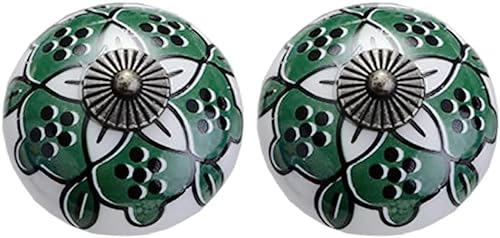 OJIJO Europäische Keramikknöpfe, 2 Stück Möbelgriffe for Schubladen, Kleiderschrank, Küchenschrank, Tür(Style D) von OJIJO