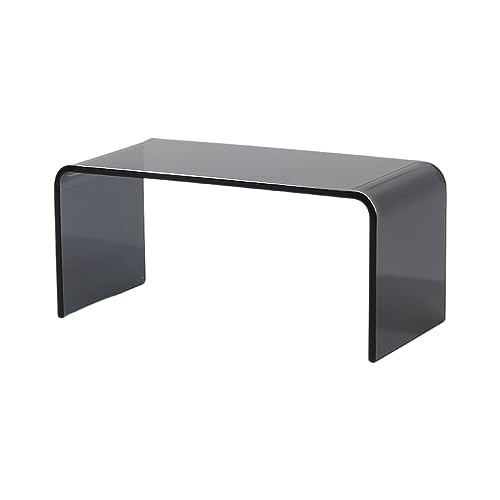 OJIJO Klarer Acryl-Riser-Präsentationsständer, 5 mm Dickes schwarzes rechteckiges Regal for die Präsentation von Sammlerstücken, Einzelhandelsvitrine, Cupcake-Ständer(22 x 10 x 10cm) von OJIJO
