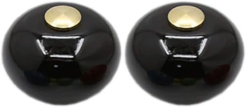 OJIJO Modische Keramik-Schrankknöpfe, 2 Stück Keramik-Türgriffe for Schrankschubladen, ländliche Möbelbeschläge, 40 x 33 mm(Black) von OJIJO