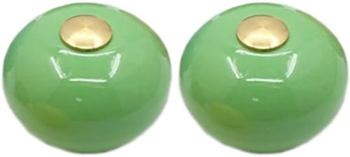 OJIJO Modische Keramik-Schrankknöpfe, 2 Stück Keramik-Türgriffe for Schrankschubladen, ländliche Möbelbeschläge, 40 x 33 mm(Green) von OJIJO