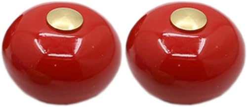 OJIJO Modische Keramik-Schrankknöpfe, 2 Stück Keramik-Türgriffe for Schrankschubladen, ländliche Möbelbeschläge, 40 x 33 mm(Red) von OJIJO