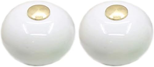 OJIJO Modische Keramik-Schrankknöpfe, 2 Stück Keramik-Türgriffe for Schrankschubladen, ländliche Möbelbeschläge, 40 x 33 mm(White) von OJIJO
