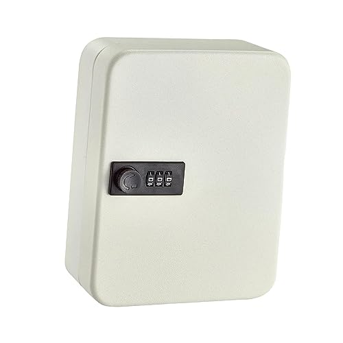 OJREEUB Schlüsselschrank, Sicherheits-Schlüsselbox, platzsparend, für Hotels, Schrank, Wand, Weiß, 36 Haken von OJREEUB