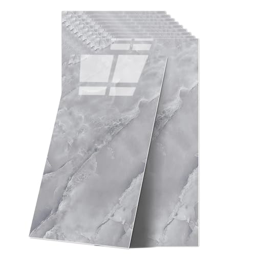 Fliesenaufkleber Marmor, 10 Stück Marmor Fliesen Selbstklebend, KüChenrückwand Wandfliesen Selbstklebend, 60 X 30 cm Klebefliesen Wasserfest FüR Küche Und Badezimmer Fliesenaufkleber Marmor, 10 Stück Marmor Fliesen Selbstklebend, KüChenrückwand Wandfliesen Selbstklebend, 60 X 30 cm Klebefliesen Wasserfest FüR Küche Und Badezimmer von OJTOJT