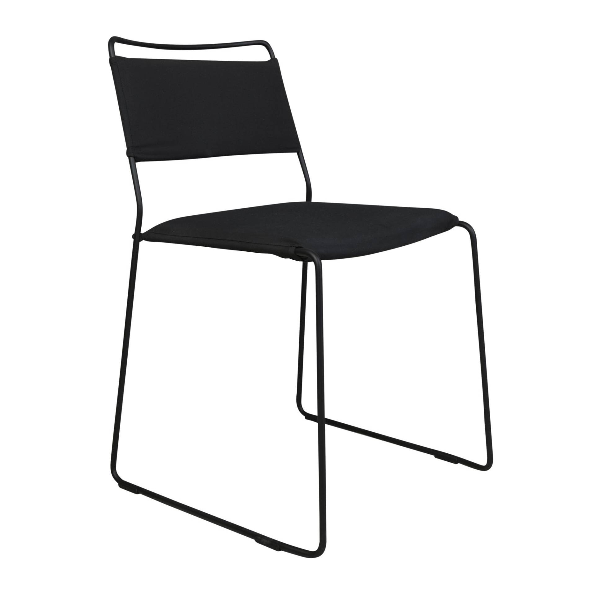 OK Design - One Wire Chair Stuhl - schwarz/Kissen 100% Acryl abnehmbar/Füllung Polyurethan/BxHxT 49x76x56cm/Gestell schwarz pulverbeschichtet von OK Design