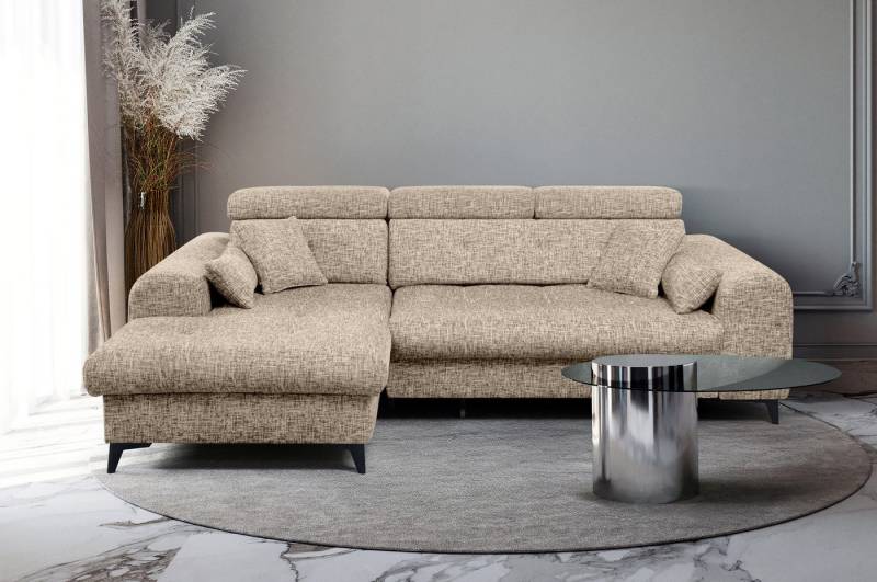 OKAA Ecksofa Funktionales Ecksofa mit elektrischer Schlaffunktion von OKAA