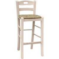 Hocker mit Griff in der Rückenlehne h 66 cm roh mit Sitz aus Stroh von OKAFFAREFATTO