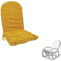 Kissen für den Schaukelstuhl Big Sole aus Korbgeflecht und Bambus von OKAFFAREFATTO