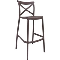 Barhocker aus Kunststoff Polypropylen braun sprint h 75 cm von OKAFFAREFATTO