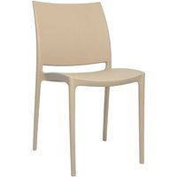 Esszimmerstuhl Altea aus Kunststoff Farbe beige Modell Komfort von OKAFFAREFATTO