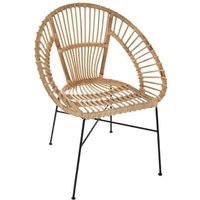 Fera-Sessel aus echtem Bambusholz mit lackierten Eisenbeinen von OKAFFAREFATTO