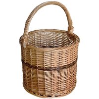 Okaffarefatto - Korb rund Modell Sara aus Korbgeflecht mit Henkel, Durchmesser 27 cm, Höhe 26 cm von OKAFFAREFATTO