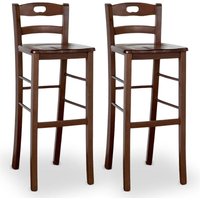 Okaffarefatto - Set 2 Barhocker h 80 cm aus dunklem Nussbaum mit massivem Griff und Sitz Okaffarefatto - Set 2 Barhocker h 80 cm aus dunklem Nussbaum mit massivem Griff und Sitz von OKAFFAREFATTO