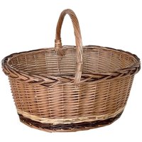 Okaffarefatto - Zweifarbiger ovaler Matilde-Weidenkorb mit Griff 51,5 cm x 42 cm h 24 Okaffarefatto - Zweifarbiger ovaler Matilde-Weidenkorb mit Griff 51,5 cm x 42 cm h 24 von OKAFFAREFATTO