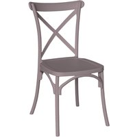 Stuhl Sprint aus Kunststoff Polypropylen grau Taupe monoblock stapelbar von OKAFFAREFATTO