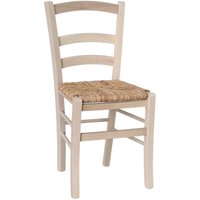 Venedig-Holzstuhl mit Sitzfläche aus rohem Reisstroh zum Bemalen Venedig-Holzstuhl mit Sitzfläche aus rohem Reisstroh zum Bemalen von OKAFFAREFATTO