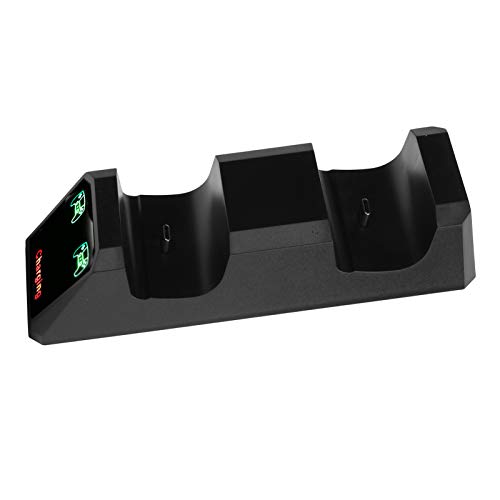 Controller-Ladestation, Dual-Ladecontroller-Ladegerät mit Kontrollleuchte für PS5-Controller für PS5-Controller-Griff von OKAT