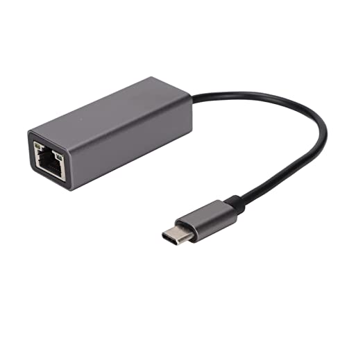 Ethernet-Adapter, Aluminiumlegierung Grau Typ C-Adapter Stabile Übertragung 2 LAN-Übertragungsrate Verfügbar für Note 9 für S9 für Pro(100 Billionen) von OKAT