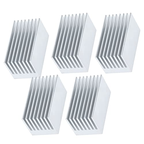 Kühlkörper, Gute Wärmeableitung 5 Stück anodische Oxidation Aluminium-Kühlkörper-Kit für elektronischen CPU-Chip von OKAT