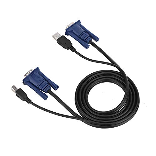 OKAT KVM-Kabel, Kabel USB 2 in 1 1,4 m Bequem zu verwenden Tolles Zubehör für KVM-Switch von OKAT