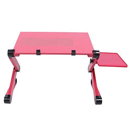 OKAT Kleiner Computertisch, tragbarer Laptop-Schreibtisch aus Aluminiumlegierung für Bett für Teppich für Sofa(Rose Rot, 12) von OKAT