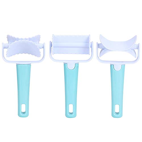 3 Stück Rolling Biscuit Maker-Blue Biscuit Cookies Cutter Mold Maker DIY Küchenkuchen Backform Werkzeuge von OKBY