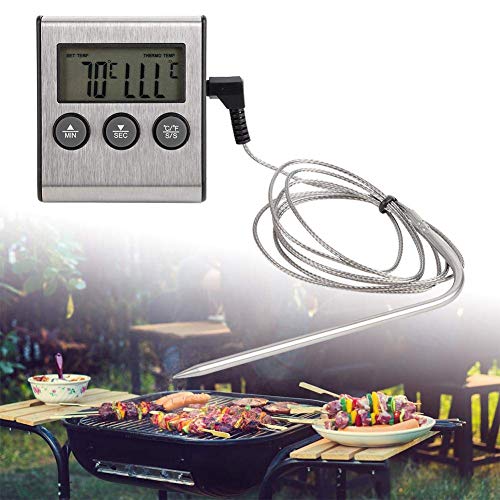 BBQ Thermometer BBQ Thermometer Fleischfood Fütterungssonde Thermometer mit Timer Temperaturmesswerkzeug von OKBY