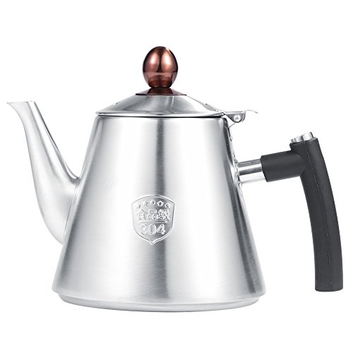 OKBY Teekanne Edelstahl Wasserkocher Herd - Kaffee 1.2l Top Tee Kaffeekanne Hitzebeständig Griff Poliert (Color : Matte) von OKBY