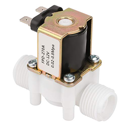 DC 12V Magnetventil, G1/2" Elektromagnetventil, N/C Wasserventil Luft Wasser Geschlossener Einlass Fließschalter, für Waschmaschine, Wasserspender von OKBYY