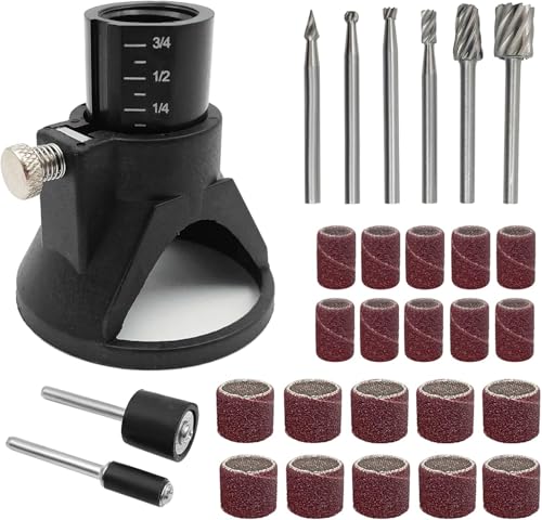 Uadme Frässtifte Set, 29 Stück Elektrischer Schleifer Locator Bohrerhalter HSS Fräserbohrer, Rotierendes Multifunktionswerkzeug,Präzise Positionierung von OKBYY