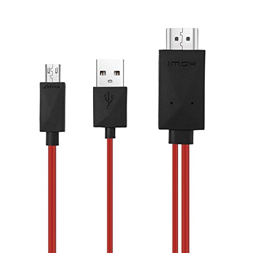 OKCS MHL zu HDMI Kabel 5 Polig Bilder -und Audioübertragung - Full HD Auflösung - MicroUSB optimal für TC One M9 oder Ascend P1, Xperia und viele von OKCS