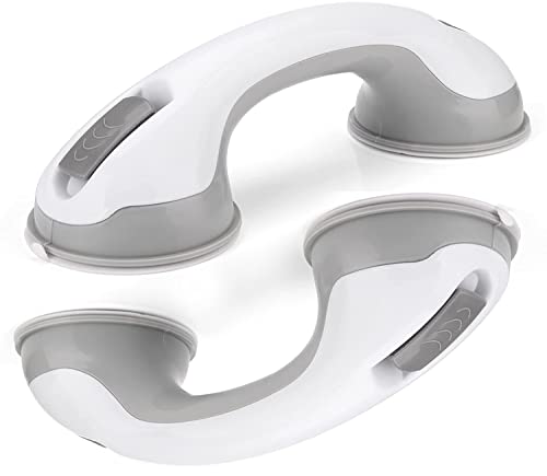 OKCS 2-er Pack Badewannen-Haltegriff Wandhalterung Wandgriff für Ihr Badezimmer und Haushalt Saugheber für Glas, Fliesen und mehr - bis zu 75 kg Tragkraft von OKCS