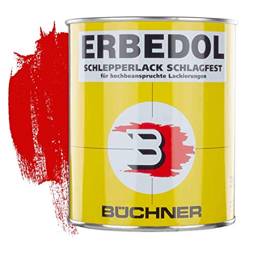 Schlepperlack | VERKEHRSROT | RAL 3020 | 0,75 l | restaurieren | Traktor | lackieren | Farbe | Trecker | Frontlader | Lack | Lackierung | Farbton | schnelltrocknend | deckend von Erbedol