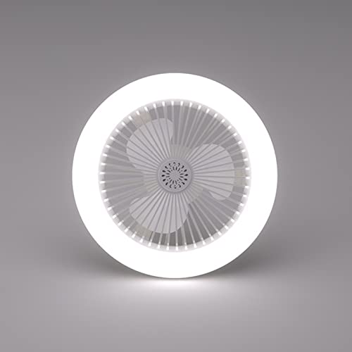 OKESYO Deckenventilator mit Beleuchtung und Fernbedienung Leise, Deckenleuchte mit LED Ventilator, Frei Einstellbarer E27 Lampenkopf, Deckenlampe mit Ventilator für Esszimmer Wohnzimmer Schlafzimmer von OKESYO
