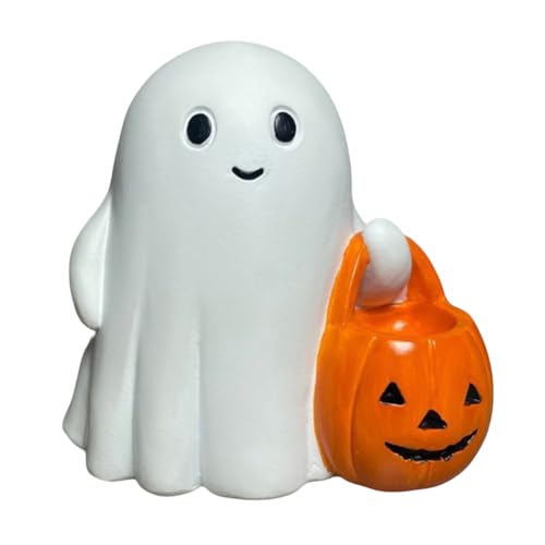 OKESYO Halloween Deko Geist, Gruselig Halloween Geisterfigur, Cute Geister Statue, Lustig Geist Geschenk für Desktop Ornamente Deko Outdoor Indoor von OKESYO