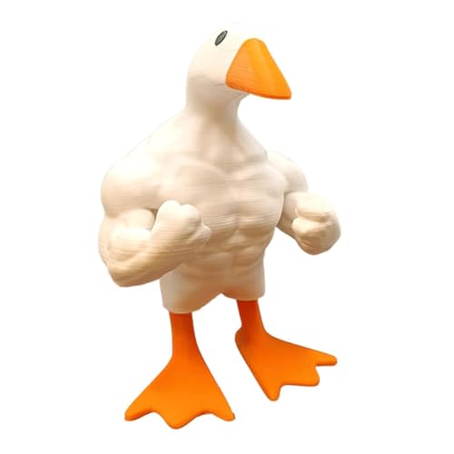 OKESYO Herkules Duck, Duck You Buff Ente Figur, Lustige Duck Statue, Harz Ente Skulptur Deko, Kunsthandwerk Geschenk für Zuhause Desktop, Schreibtisch, Heim Dekoration von OKESYO