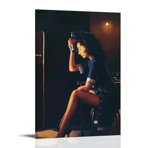 OKFPLM Jack Vettriano Pin-Up-Poster auf Leinwand, Vintage-Stil, asiatischer Dekordruck für Schlafzimmer und Wohnzimmer, 40 x 60 cm, Rahmenstil-19 OKFPLM Jack Vettriano Pin-Up-Poster auf Leinwand, Vintage-Stil, asiatischer Dekordruck für Schlafzimmer und Wohnzimmer, 40 x 60 cm, Rahmenstil-19 von OKFPLM