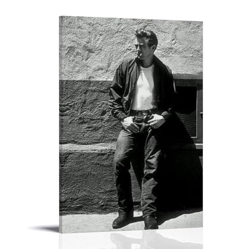 OKFPLM James Dean Poster auf Leinwand im Retro-Stil, asiatischer Vintage-Stil, Dekoration für Schlafzimmer und Wohnzimmer, 40 x 60 cm, Rahmenstil-22 OKFPLM James Dean Poster auf Leinwand im Retro-Stil, asiatischer Vintage-Stil, Dekoration für Schlafzimmer und Wohnzimmer, 40 x 60 cm, Rahmenstil-22 von OKFPLM