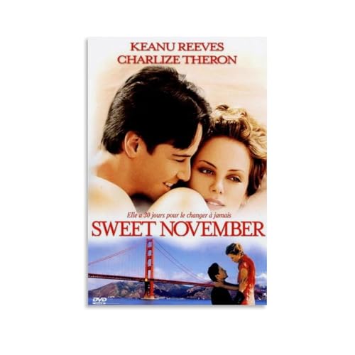 OKFPLM Poster auf Leinwand, Motiv: Sweet November (Film 2001), Retro-Stil, asiatischer Vintage-Stil, Dekoration für Schlafzimmer und Wohnzimmer, 40 x 60 cm, ungerahmt, 2 von OKFPLM
