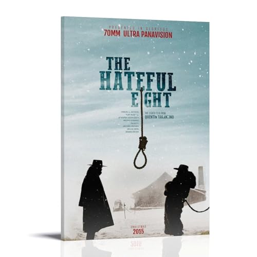 OKFPLM Poster auf Leinwand "The Hateful Eight" im Retro-Stil, asiatischer Vintage-Stil, Dekoration für Schlafzimmer und Wohnzimmer, 20 x 30 cm, Rahmenstil-23 von OKFPLM